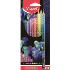 MAPED Színes ceruza készlet, háromszögletű, MAPED &quot;Deepsea Paradise&quot;, 12 különböző szín színes ceruza