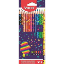 MAPED Színes ceruzakészlet 12 db-os, Maped Pixel Party, háromszög test színes ceruza