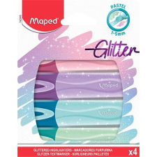 MAPED Szövegkiemelő, 1-5 mm, MAPED &quot;Glitter Fluo Peps&quot;, vegyes pasztell színek filctoll, marker