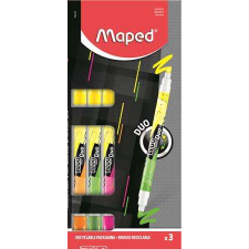 MAPED Szövegkiemelő készlet, 1-5 mm, kétvégű, MAPED &quot;Fluo Peps Duo&quot;, vegyes színek filctoll, marker
