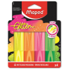 MAPED Szövegkiemelő készlet, 1-5 mm, MAPED  Glitter Fluo Peps , vegyes fluoreszkáló színek