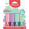 MAPED Szövegkiemelő készlet, 1-5 mm, MAPED "Glitter Fluo Peps", vegyes pasztell színek