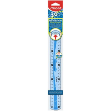 MAPED Vonalzó, műanyag, hajlítható, 30 cm, leszorítóval, MAPED "Flex" vonalzó