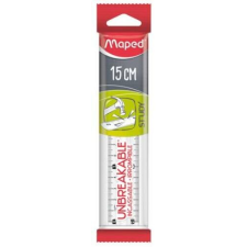 MAPED Vonalzó, műanyag, törhetetlen, 15 cm, MAPED "Study Unbreakable", átlátszó vonalzó