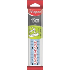 MAPED Vonalzó, műanyag, törhetetlen, 15 cm, MAPED "Study Unbreakable", vegyes színek vonalzó
