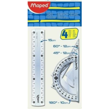 MAPED Vonalzókészlet, kicsi, műanyag, 4 db-os, Maped vonalzó