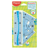 MAPED Vonalzókészlet, kicsi, műanyag, hajlítható, 4 darabos, MAPED "Flex"