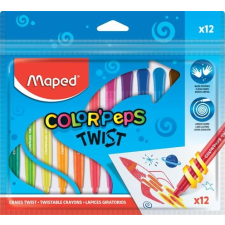 MAPED Zsírkréta, kitekerhetõ, MAPED "Color`Peps", 12 különbözõ szín kréta