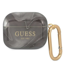 Marble Guess GUA3UNMK AirPods 3 borító fekete/fekete Marble Collection fülhallgató, fejhallgató tok