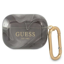 Marble Guess GUAPUNMK AirPods Pro borító fekete/fekete Marble Collection fülhallgató, fejhallgató tok
