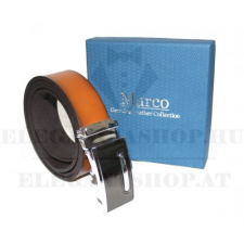  Marco Sergioni férfi bőr öv díszdobozban - Caramell ajándéktárgy
