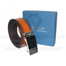  Marco Sergioni férfi bőr öv díszdobozban - Caramell ajándéktárgy
