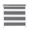  Mardom 80 X 150 cm feszíthető sávos roló, dupla roló, zebra roló, fúrás nélkül, szürke