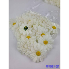  Margaréta selyem fej 6 cm - Krém dekorációs kellék