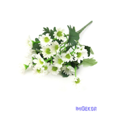  Margaréta selyemvirág csokor 32cm - Fehér dekorációs kellék