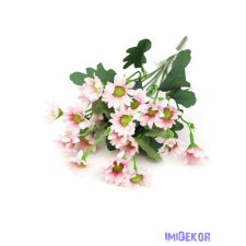  Margaréta selyemvirág csokor 32cm - Rózsaszín dekorációs kellék
