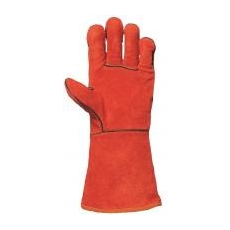  Marhahasíték hegesztőkesztyű, bélés, kevlar cérna, piros színben, 10-es (2633)