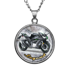 Maria King CARSTON Elegant Kawasaki medál lánccal vagy kulcstartóval, ezüst vagy arany színben nyaklánc