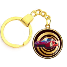 Maria King CARSTON Elegant sportautó kulcstartó ezüst vagy arany színben kulcstartó