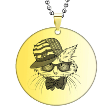 Maria King Cool Cat medál lánccal vagy kulcstartóval nyaklánc