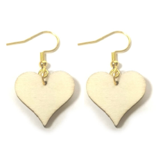 Maria King Fa szív (2 cm) fülbevaló, választható arany vagy ezüst színű akasztóval fülbevaló
