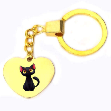 Maria King Fekete cicás kulcstartó, választható több formában és színben kulcstartó