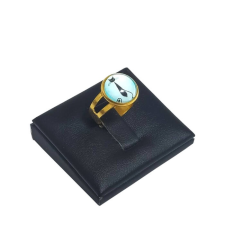 Maria King Fekete cicás üveglencsés gyűrű, választható arany és ezüst színben gyűrű