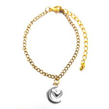 Maria King Hold és Szív karkötő charmmal 2., arany vagy ezüst színben karkötő