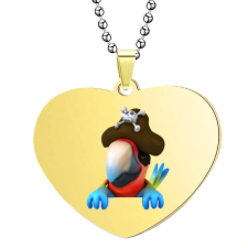 Maria King Kalóz Papagájos medál lánccal, választható több formában és színben medál