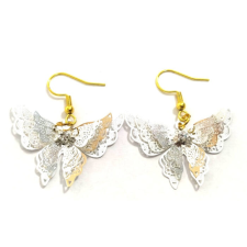 Maria King Pillangó (2) fülbevaló, választható arany vagy ezüst színű akasztóval fülbevaló