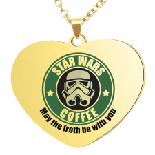 Maria King Star Wars Coffee medál lánccal, választható több formában és színben medál