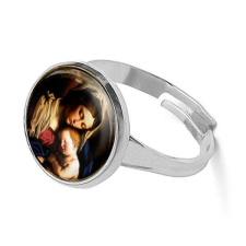 Maria King Szűz Mária gyűrű, ezüst színben (állítható méret) gyűrű
