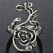 MariaKing Állítható méretű Rózsa díszes gyűrű gyűrű