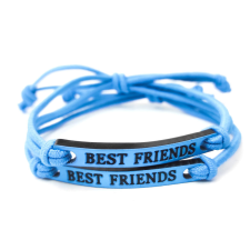 MariaKing Best Friends (Legjobb Barátok) páros szövet karkötő, kék karkötő