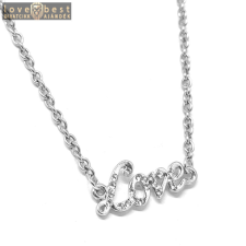 MariaKing Ezüst színű kristályos Love felirat medál nyaklánccal nyaklánc