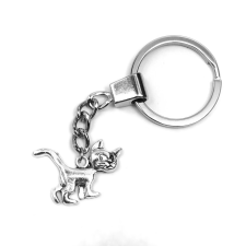 MariaKing Morcos cica kulcstartó, ezüst színben kulcstartó
