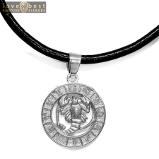 MariaKing Rák-Horoszkóp ezüst színű medál műbőr lánccal nyaklánc