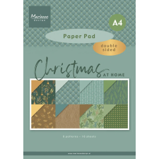 Marianne Design Christmas at home PapírkészletA4 Pretty Papers Bloc (16 ív) decoupage papír