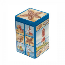 MARITIM világítótornyos - kagylós fémdoboz - 12x8,6 cm papírárú, csomagoló és tárolóeszköz