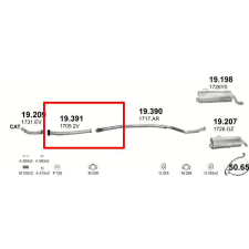  Marix K19-391 PEUGEOT kipufogó összekötő cső kipufogó alkatrész