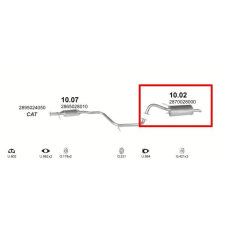 Marix Kipufogó dob, hátsó, Hyundai Lantra, 1.5, 1991-1995.05 (KC) kipufogó alkatrész
