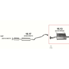 Marix Kipufogódob, hátsó, Nissan Almera, 1.5-1.8, 2000-2006.09 kipufogó alkatrész