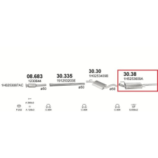 Marix Kipufogódob, VW Vento 1.8/2.0/1.9D hátsó (KC) kipufogó alkatrész