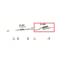 Marix Marix 21.289 kipufogó hátsó dob kipufogó alkatrész
