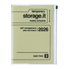  MARK'S 2025/26 Taschenkalender, A5 Storage.it // Yellow idegen nyelvű könyv