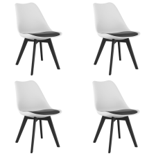  MARK szék fekete-fehér / 4 db fekete láb bútor