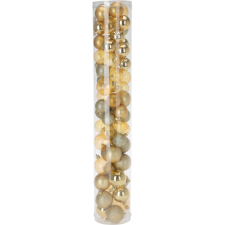 MÁRKA NÉLKÜL KARÁCSONYFADÍSZ GÖMB MŰANYAG, 60DB-OS, ARANY SZÍNŰ karácsonyfadísz