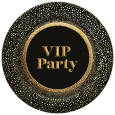 MÁRKÁK-Születésnap Party Gold VIP papírtányér 8 db-os 22,7 cm party kellék