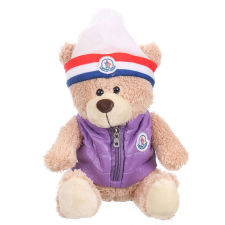marko - plüss mackó lila kabátban - 24cm plüssfigura