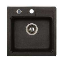 Marmorin Isao 1 medencés szögletes gránit mosogatótálca, Black 470 103 002 mosogatótálca
